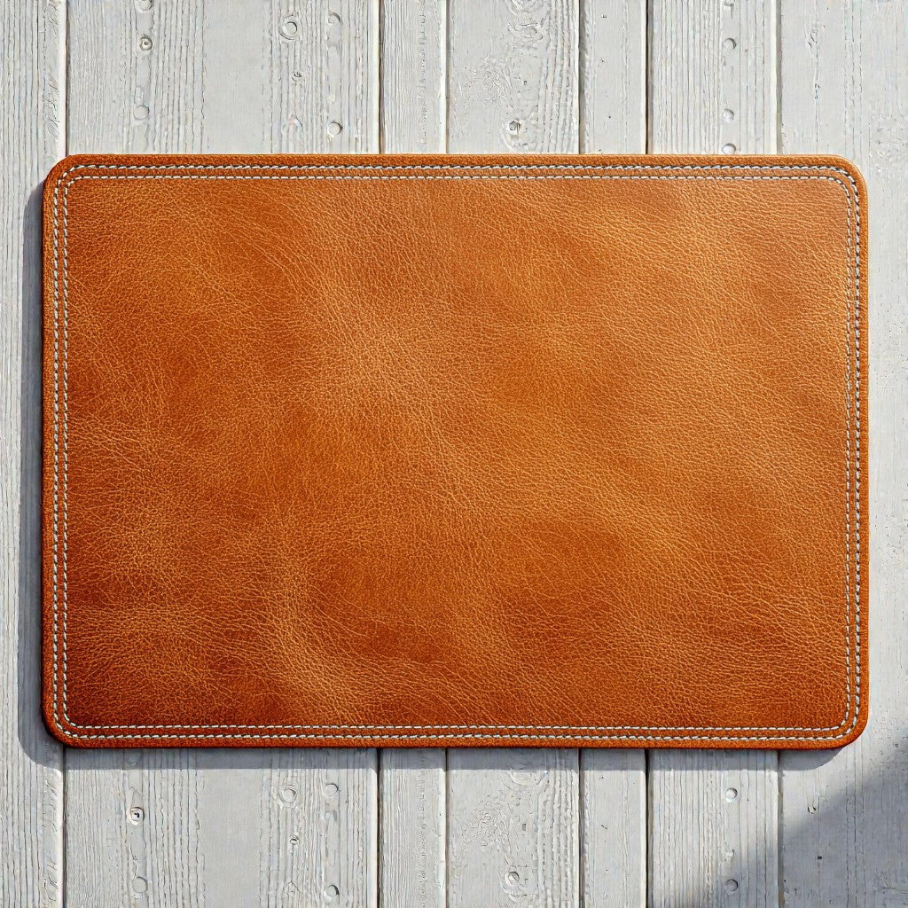 Verqudo Double-Sided PU Leather Placemat - Saddle Brown