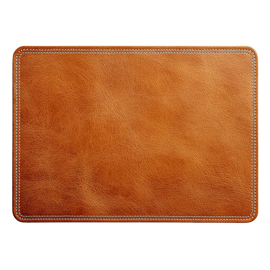 Verqudo Double-Sided PU Leather Placemat - Saddle Brown