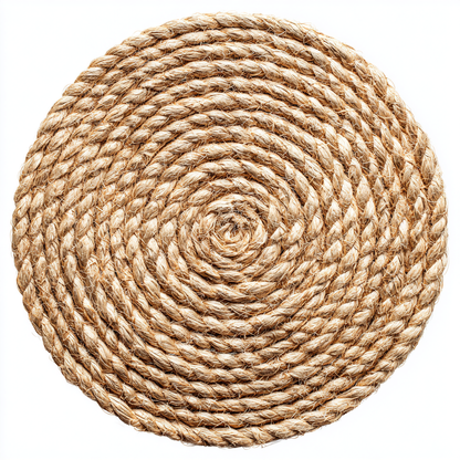 Verqudo Round Braided Placemats - Natural Beige